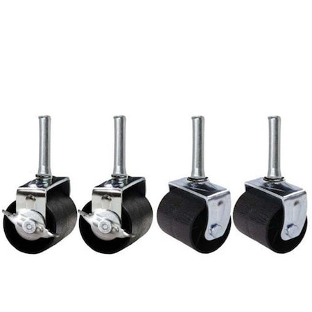 Hypersign Digital Signage Tristate Apartment Furnishres B9006 Replacement Caster Wheels - Black & Silver; 4 x 2 x 2 in. B9006